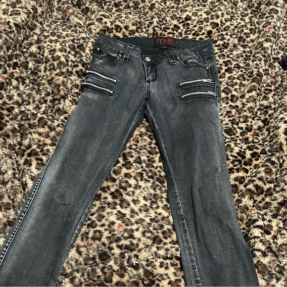 Tripp NYC low rise zipper punk skinny jeans Y2K - Picture 2 of 3